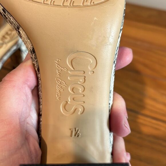 EUC Circus By Sam Edelman Oleana Snakeskin Heels size 7 1/2. - Picture 9 of 11